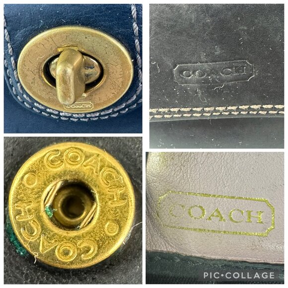 Vintage Coach Black Leather Bifold Turn-lock Wallet - Picture 14 of 14